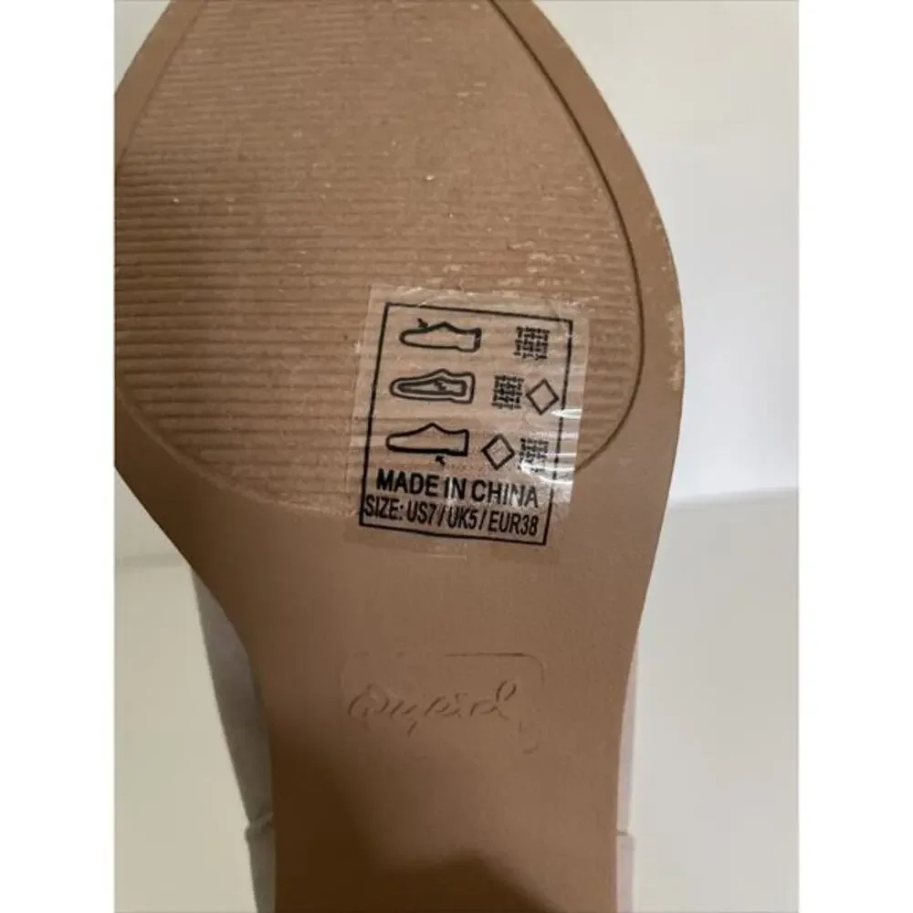 Qupid Booties Boots Taupe Women’s Size 7 Square Block Heel Cowgirl Rodeo Country